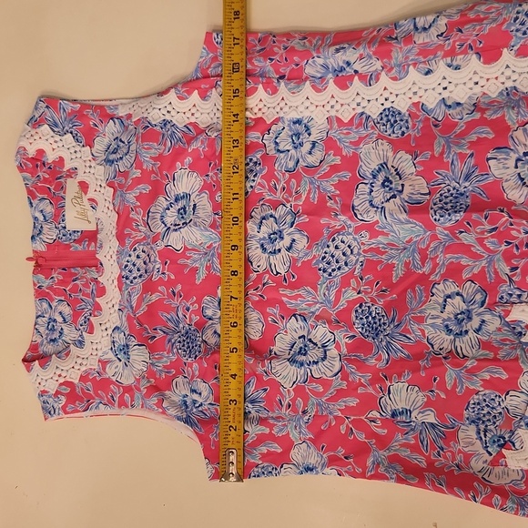 Lilly Pulitzer Ginge Shift Romper in Roxie Pink/Wave N Sea NWT Size 6 - Picture 12 of 16